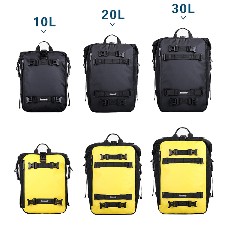 Rhinowalk Multi-Function Motorcycle Rear Seat Bag Combination Rear Shelf Pannier, Colour: Black 30L - free shipping - PMC TechLife - Order now!