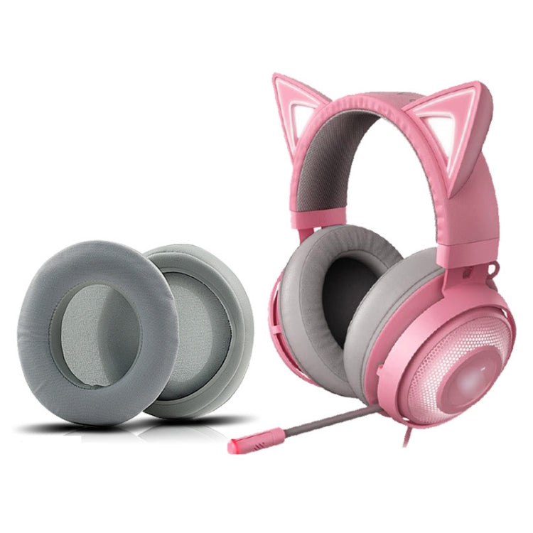 2 PCS Ice Feeling Gel Earmuffs Sponge Sleeve Earmuffs Are Suitable for Razer Meng Cat Pink Crystal Edition Beihai Giant Monster V2 RGB Symphony Headphones(Black) - Earmuff & Pad by PMC Jewellery | Online Shopping South Africa | PMC Jewellery