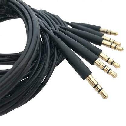 2 PCS 3.5mm To 2.5mm Audio Cable For Bose QC25 / QC35 / Soundtrue / SoundLink / OE2(Black) - Cable & Splitter by PMC Jewellery | Online Shopping South Africa | PMC Jewellery