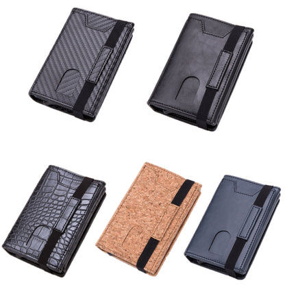 RFID Anti-Theft Aluminum Alloy Card Case(Crocodile Black) - Antimagnetic RFID Package by PMC Jewellery | Online Shopping South Africa | PMC Jewellery | Buy Now Pay Later Mobicred