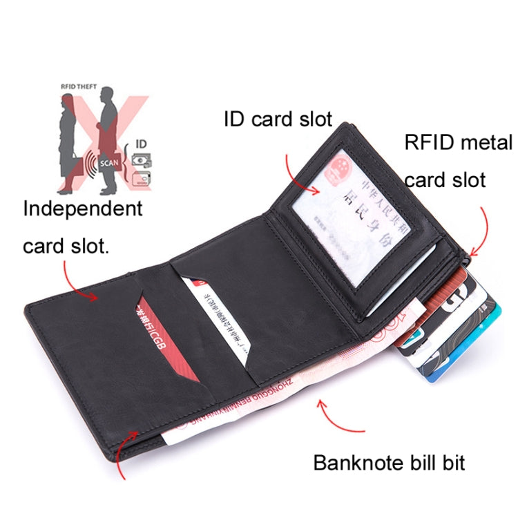 RFID Anti-Theft Aluminum Alloy Card Case(Crocodile Black) - Antimagnetic RFID Package by PMC Jewellery | Online Shopping South Africa | PMC Jewellery | Buy Now Pay Later Mobicred