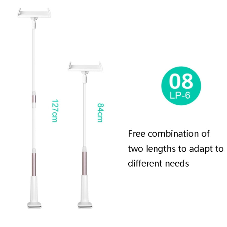 LP-6 Tablet Mobile Phone Lazy Bracket Detachable Bed Bracket, Style: Two-stage （Silver) - Lazy Bracket by PMC TechLife | Online Shopping South Africa | PMC TechLife