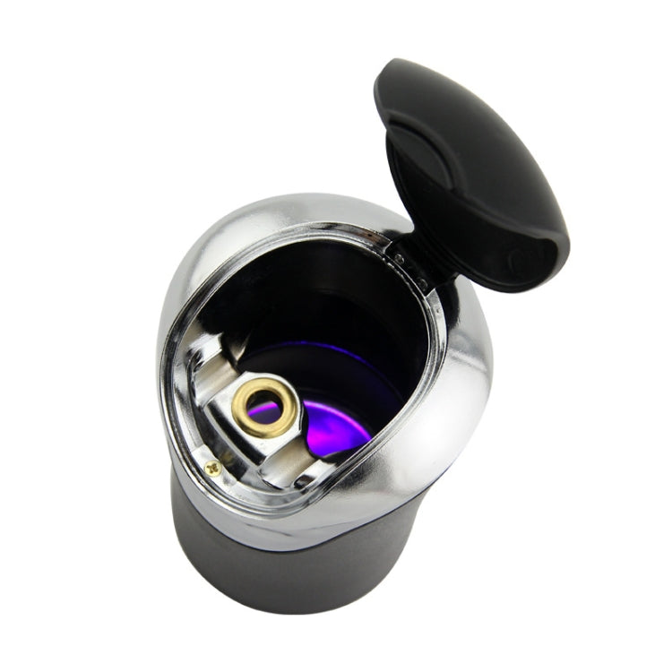 N10 Mini Car Loaded Ashtray With Lamp And Cover Car Supplies(Silver) - Ashtrays by PMC TechLife | Online Shopping South Africa | PMC TechLife
