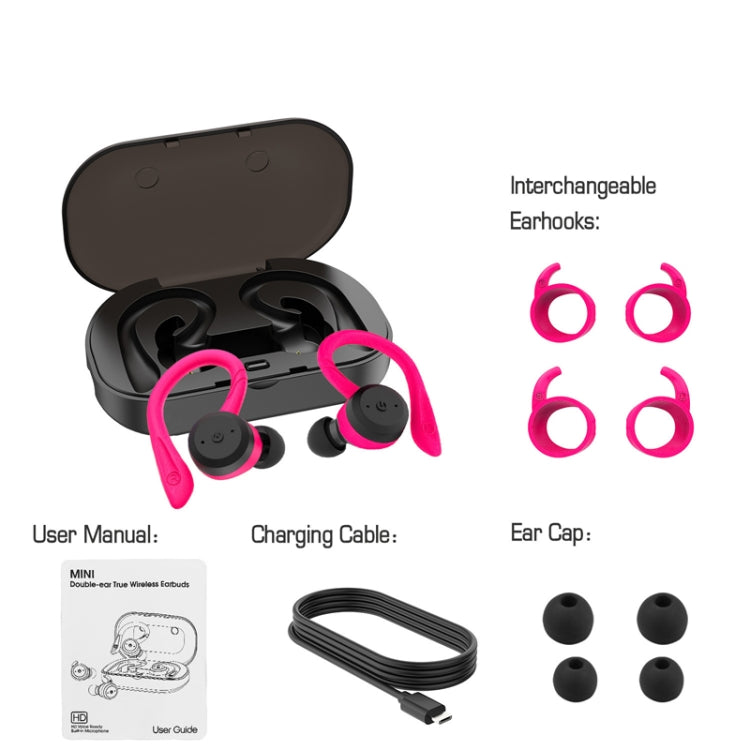 BE1032 Ear-mounted Waterproof Sports TWS Wireless Bluetooth Earphone(Black) - TWS Earphone by PMC Jewellery | Online Shopping South Africa | PMC Jewellery