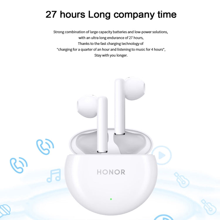 Honor Earbuds X5 Semi-in-ear Smart Call Noise Reduction Wireless Bluetooth Earphones(Glaze White) - Bluetooth Earphone by Huawei | Online Shopping South Africa | PMC Jewellery | Buy Now Pay Later Mobicred