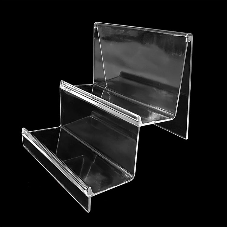 10 PCS Thickened Transparent Wallet Holder Plastic Phone Mask Display Stand Counter Display Stand,Specification: No. 4 2 Layer - Desktop Holder by PMC Jewellery | Online Shopping South Africa | PMC Jewellery