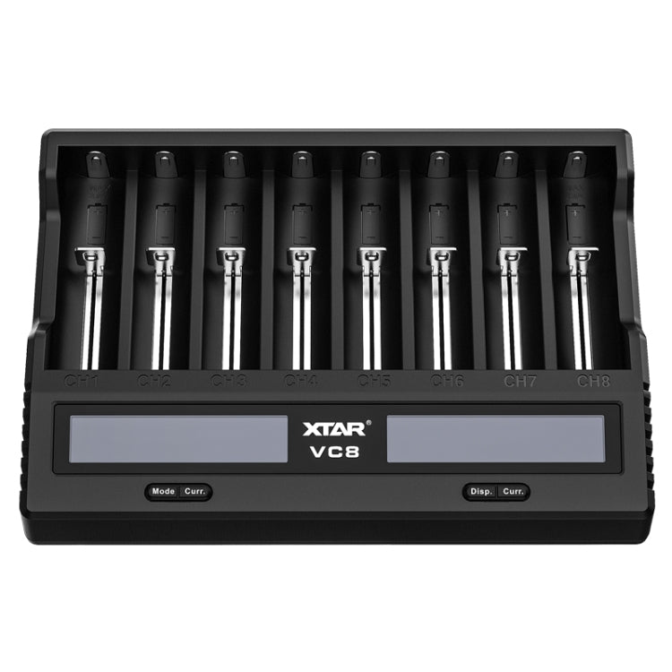 XTAR 8-Slot Battery Charger LCD Display Charger QC3.0 Type C Fast Charger for 21700 / 18650 Battery, Model: VC8 - Charger & Converter by XTAR | Online Shopping South Africa | PMC Jewellery | Buy Now Pay Later Mobicred