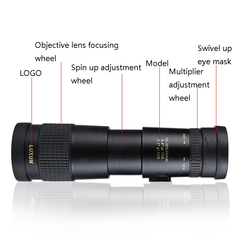 LUXUN 10-30x40 Single-Cylinder HD High-Power Telescope Mobile Phone Mini Telescope(Telescope Set) - Telescope & Microscope by LUXUN | Online Shopping South Africa | PMC Jewellery | Buy Now Pay Later Mobicred