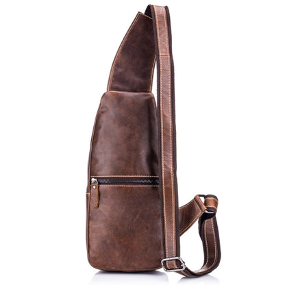 BULL CAPTAIN 019 Retro Men Leather Crossbody Shoulder Bag First-Layer Cowhide Chest Bag, Colour: Chestnut Brown + Buckle - Single-shoulder Bags by BULL CAPTAIN | Online Shopping South Africa | PMC Jewellery