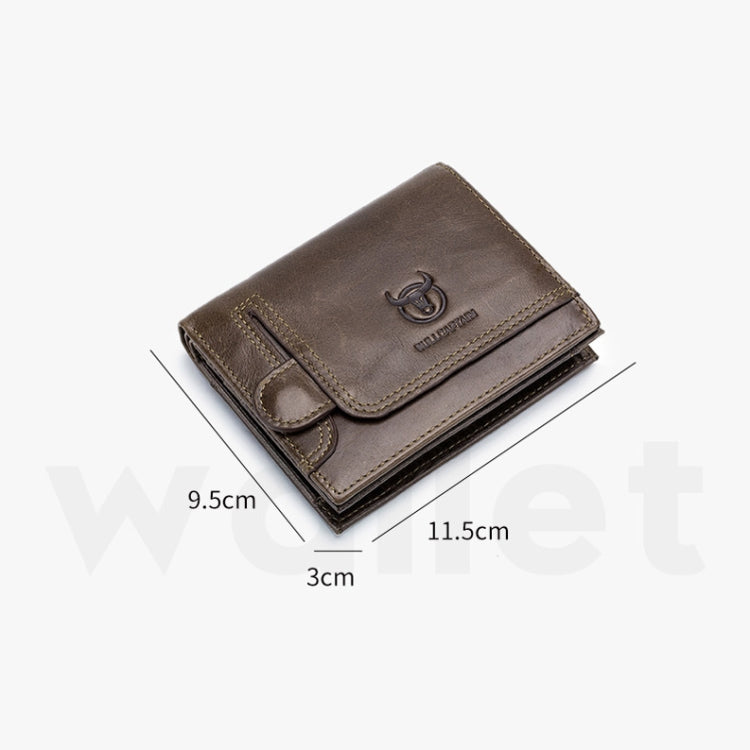 BULL CAPTAIN 037 First-Layer Cowhide Men Leather Wallet Driver License Coin Purse(Brown) - Wallets by BULL CAPTAIN | Online Shopping South Africa | PMC Jewellery | Buy Now Pay Later Mobicred