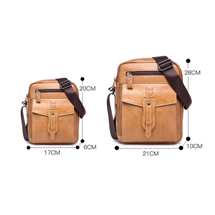BULL CAPTAIN 053 Men Messenger Bag Cowhide Large Capacity Briefcase, Specification���Small (Dark Brown) - Single-shoulder Bags by BULL CAPTAIN | Online Shopping South Africa | PMC TechLife | Buy Now Pay Later Mobicred