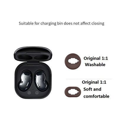 2 Sets Bluetooth Earphone Silicone Earplug Caps For Samsung Galaxy Buds Live(Red-2 Pairs) - Anti-dust & Ear Caps by PMC Jewellery | Online Shopping South Africa | PMC Jewellery