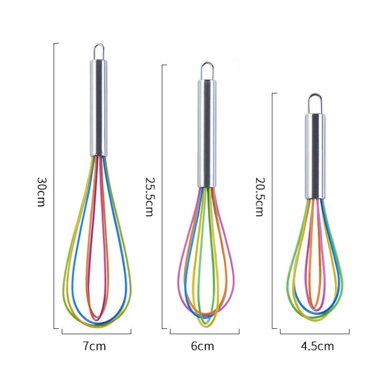 Silicone Egg Beater Home Egg Mixer Kitchen Gadgets Cream Baking Tools, Colour: 12 inch Colorful - Stirrer & Squeezer by PMC TechLife | Online Shopping South Africa | PMC TechLife