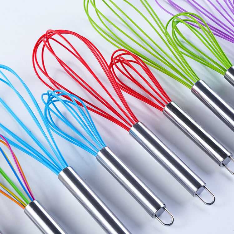 Silicone Egg Beater Home Egg Mixer Kitchen Gadgets Cream Baking Tools, Colour: 12 inch Red - Stirrer & Squeezer by PMC TechLife | Online Shopping South Africa | PMC TechLife