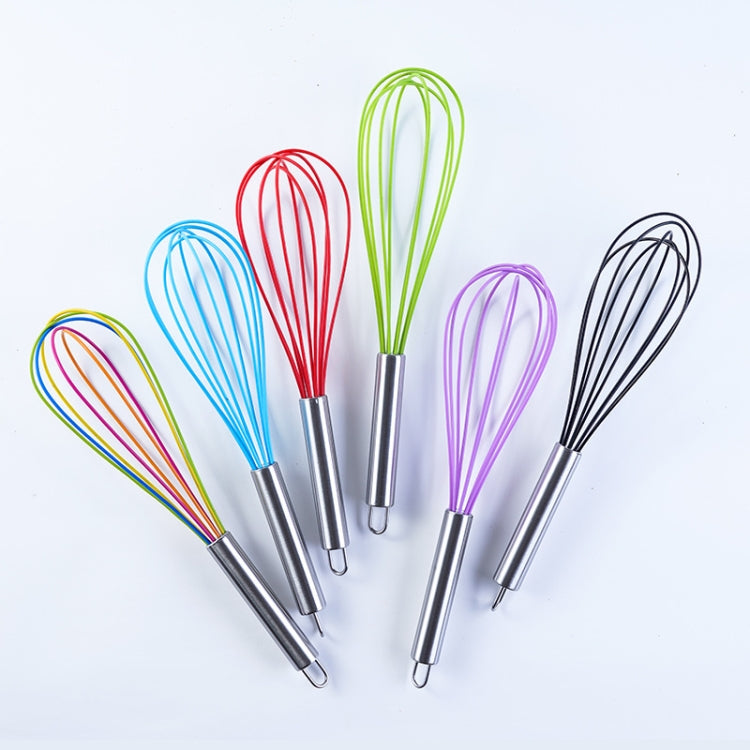 Silicone Egg Beater Home Egg Mixer Kitchen Gadgets Cream Baking Tools, Colour: 10 inch Red - Stirrer & Squeezer by PMC TechLife | Online Shopping South Africa | PMC TechLife