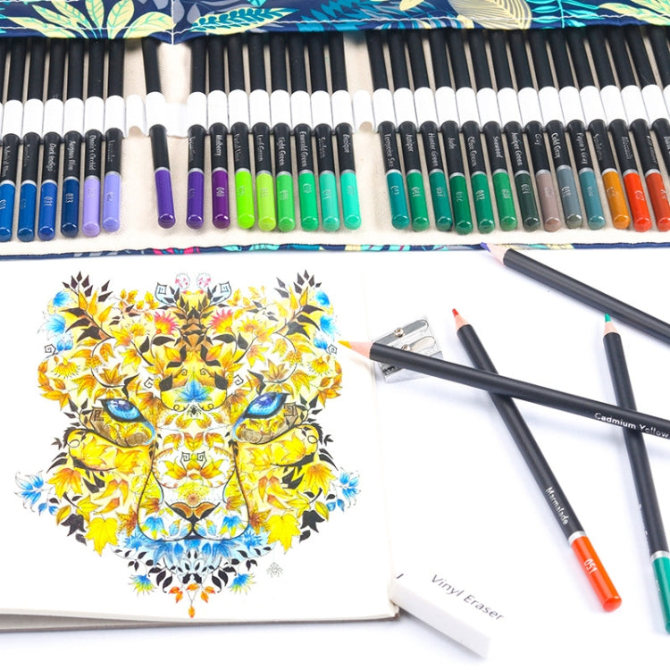 72 Colors Colored Pencils Set Hand-Painted Graffiti Colored Pencils With Roller Shutter Pencil Case - Art Supplies by PMC TechLife | Online Shopping South Africa | PMC TechLife