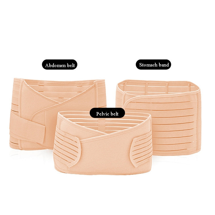 Three-Piece Abdomen Belt Set Elastic Postpartum Abdomen Belt Maternity Corset Belt Waist Belt For Caesarean Section, Size: XL(Enhanced Skin Tone) -  by PMC Jewellery | Online Shopping South Africa | PMC Jewellery