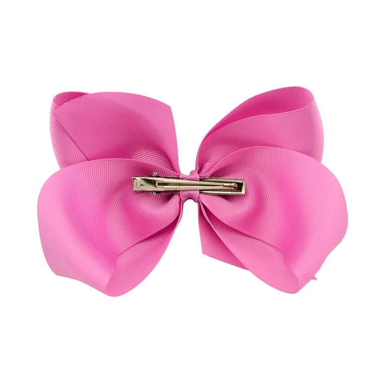 5 PCS 6 Inch Colorful Kids Girls Big Solid Ribbon Hair Bow Clips(37) - Head Bands by PMC Jewellery | Online Shopping South Africa | PMC Jewellery