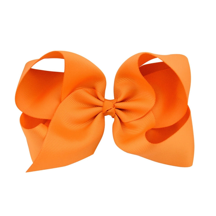 5 PCS 6 Inch Colorful Kids Girls Big Solid Ribbon Hair Bow Clips(9) - Head Bands by PMC Jewellery | Online Shopping South Africa | PMC Jewellery