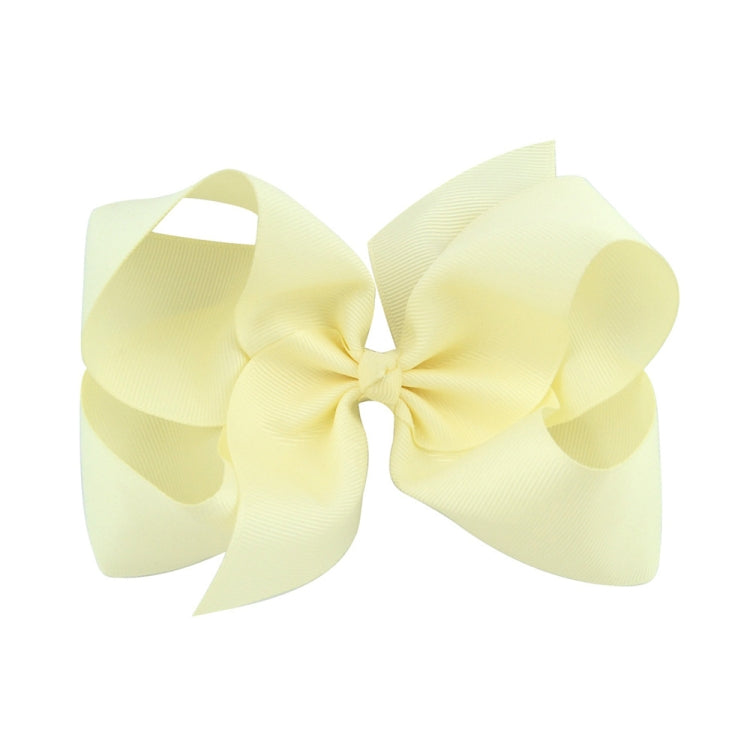 5 PCS 6 Inch Colorful Kids Girls Big Solid Ribbon Hair Bow Clips(21) - Head Bands by PMC Jewellery | Online Shopping South Africa | PMC Jewellery