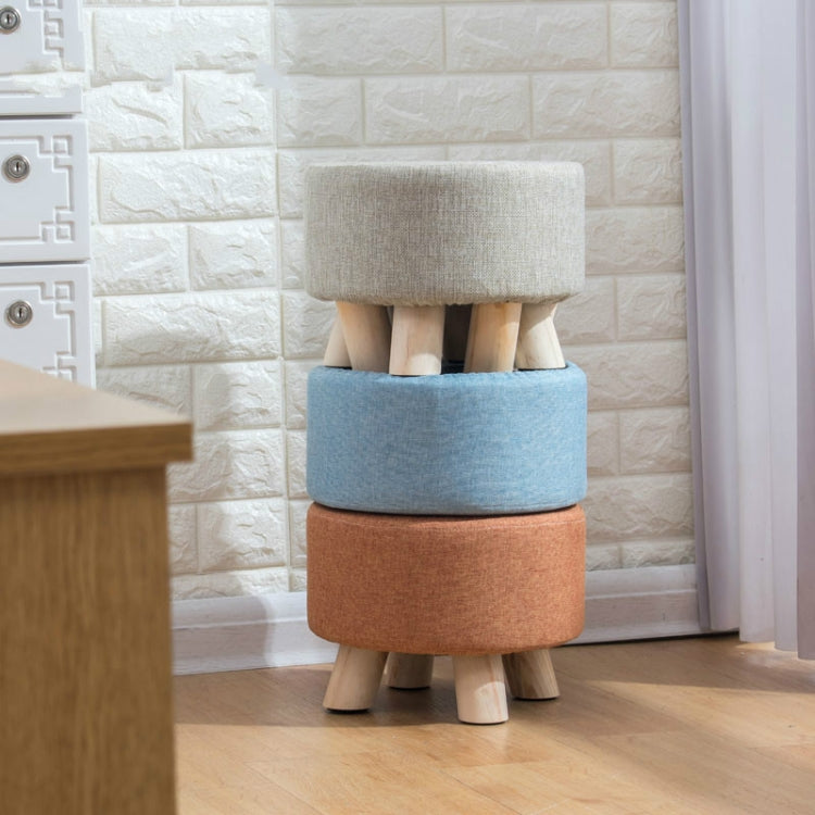 Fashion Creative Small Stool Living Room Home Solid Wood Small Chair(Blue) - Chairs by PMC TechLife | Online Shopping South Africa | PMC TechLife | Buy Now Pay Later Mobicred