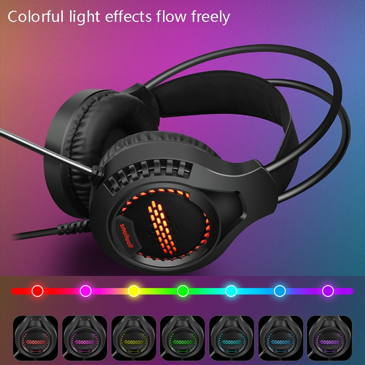 Smailwolf AK3 Headset Game Headphones Wired Luminous Desktop Computer Headset, Style: 3.5mm Double Plug - Multimedia Headset by PMC Jewellery | Online Shopping South Africa | PMC Jewellery