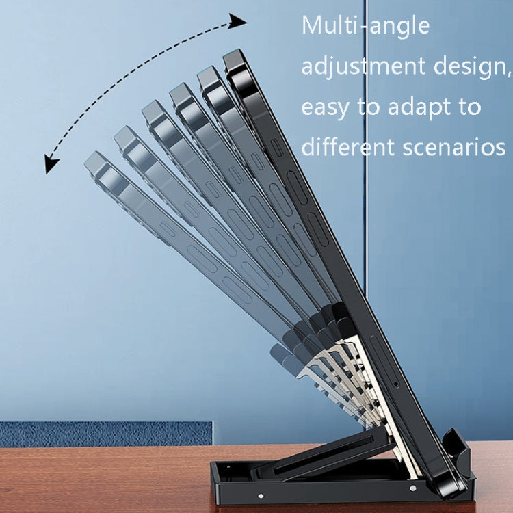 Oatsbasf 03637 Aluminum Alloy Mobile Phone Bracket Desktop Folding Portable Metal Rack(White) - free shipping - PMC TechLife - Order now!