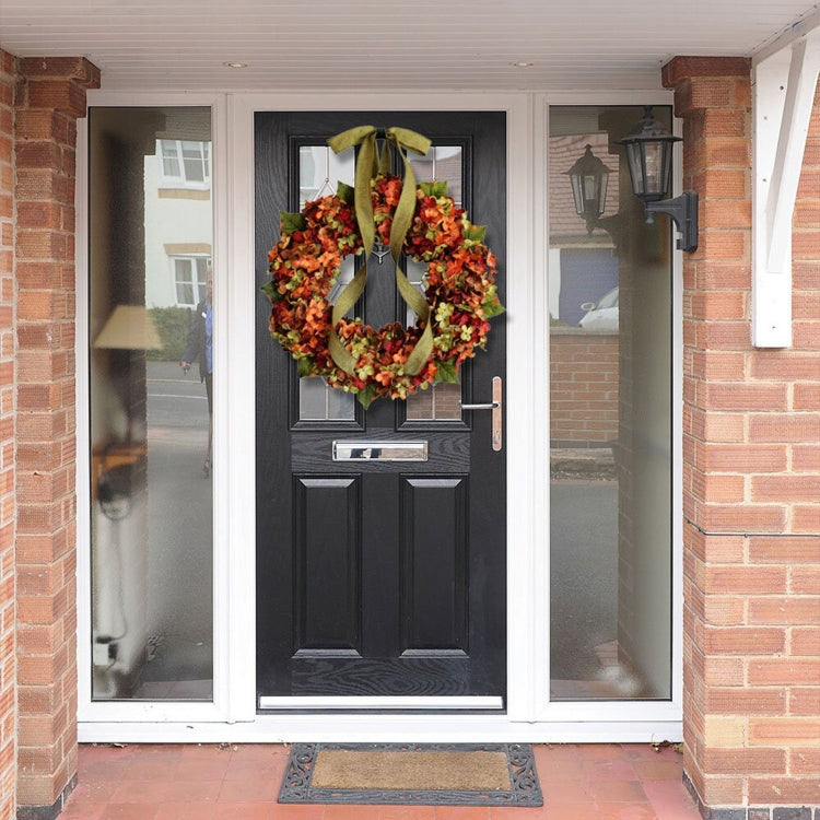 Hydrangea Wreath Door Hanging Artificial Flower Christmas Ornament, Size: 30cm - Ornaments by PMC TechLife | Online Shopping South Africa | PMC TechLife