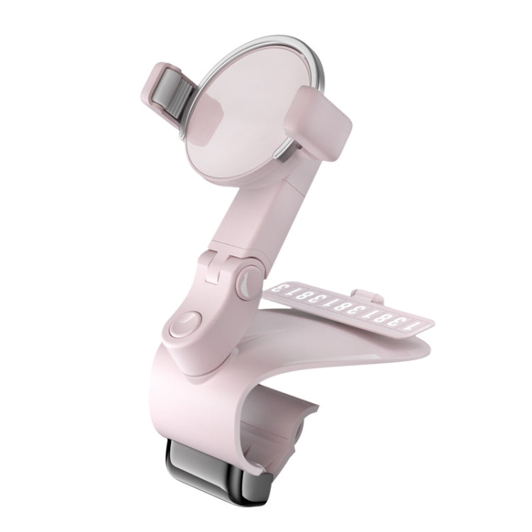 ZJ088 Car Mobile Phone Bracket Car Central Control Instrument Panel Rearview Mirror Multifunctional AR Navigation Bracket(Pink) - Car Holders by PMC TechLife | Online Shopping South Africa | PMC TechLife
