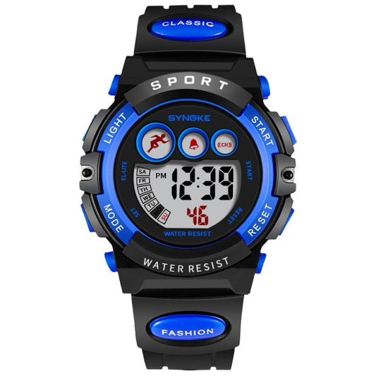 SYNOKE 9802 Children Sports Waterproof Digital Watch(Black Blue) - Silicone Strap Watches by SYNOKE | Online Shopping South Africa | PMC Jewellery | Buy Now Pay Later Mobicred