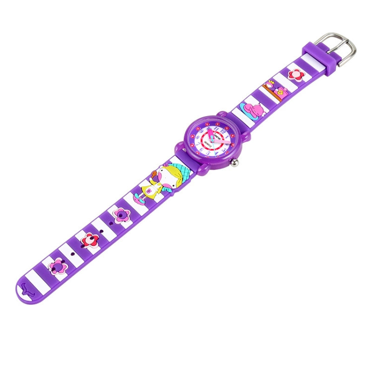 JNEW A335-86224 Children Cartoon 3D Cooking Firl Waterproof Quartz Silicone Watch( Purple) - Cartoon Watches by JNEW | Online Shopping South Africa | PMC Jewellery | Buy Now Pay Later Mobicred