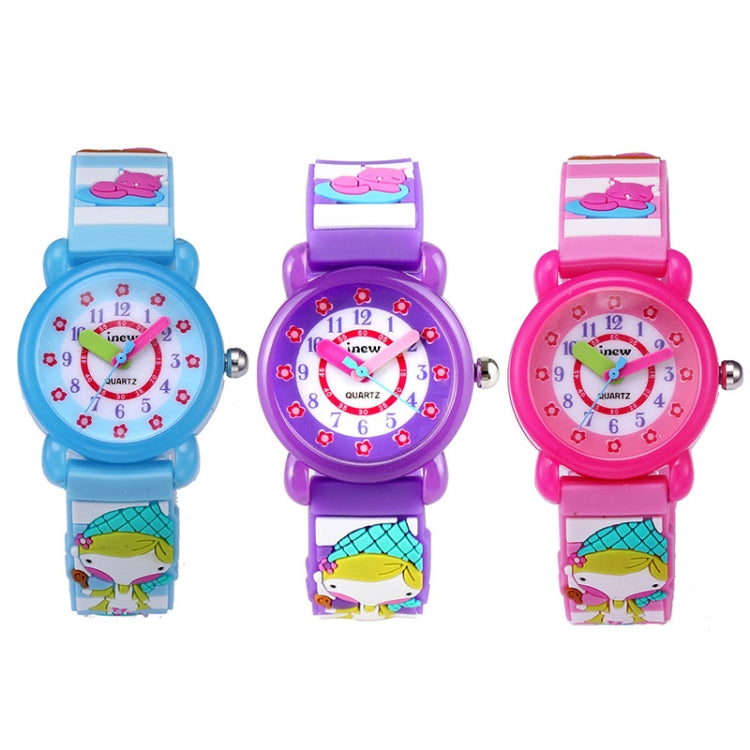 JNEW A335-86224 Children Cartoon 3D Cooking Firl Waterproof Quartz Silicone Watch( Purple) - Cartoon Watches by JNEW | Online Shopping South Africa | PMC Jewellery | Buy Now Pay Later Mobicred