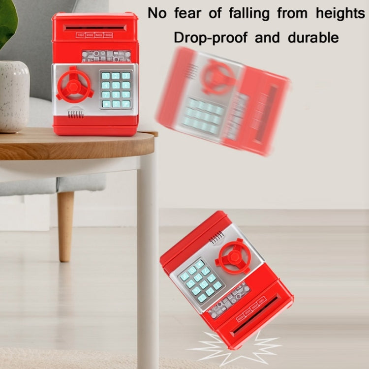 Password Safe Deposit Box Children Automatic Savings ATM Machine Toy, Colour: Black Red - free shipping - PMC TechLife - Order now!