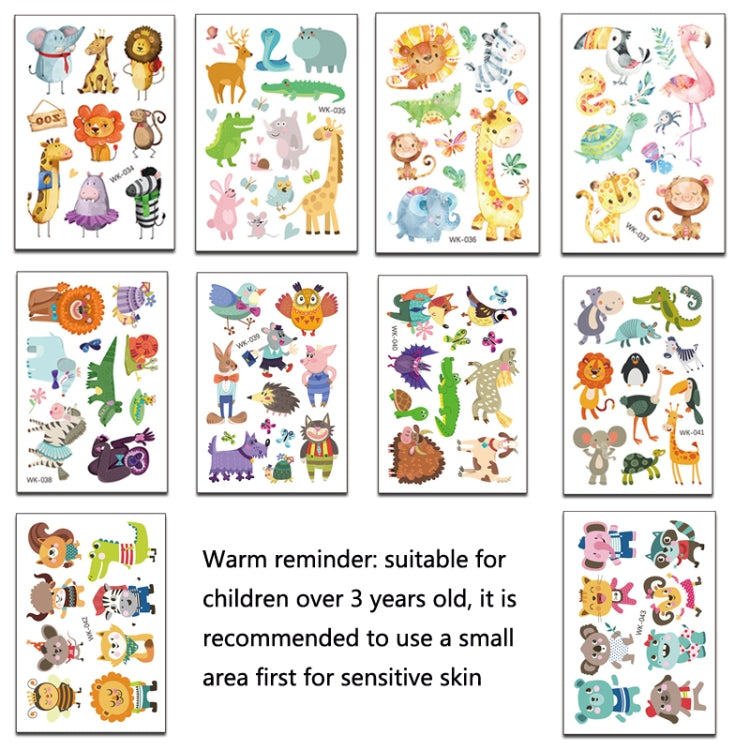 30 PCS Cartoon Animal ChildrenTemporary Tattoo Sticker(WK-035) - Sticker by PMC Jewellery | Online Shopping South Africa | PMC Jewellery