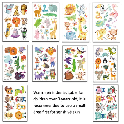 30 PCS Cartoon Animal ChildrenTemporary Tattoo Sticker(WK-042) - Sticker by PMC Jewellery | Online Shopping South Africa | PMC Jewellery