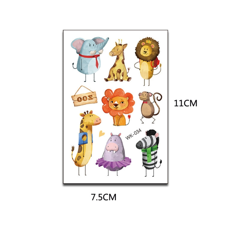 30 PCS Cartoon Animal ChildrenTemporary Tattoo Sticker(WK-036) - Sticker by PMC Jewellery | Online Shopping South Africa | PMC Jewellery