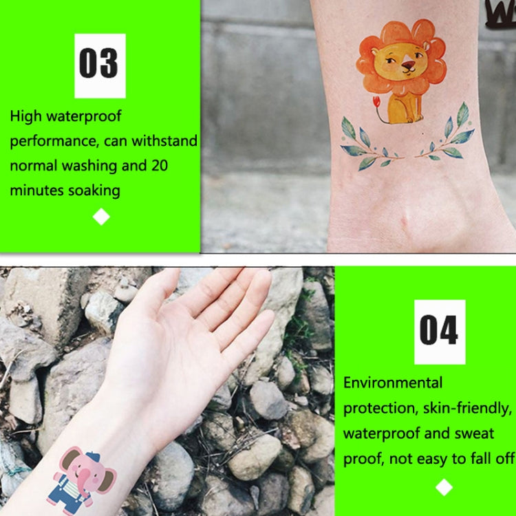 30 PCS Cartoon Animal ChildrenTemporary Tattoo Sticker(WK-035) - Sticker by PMC Jewellery | Online Shopping South Africa | PMC Jewellery