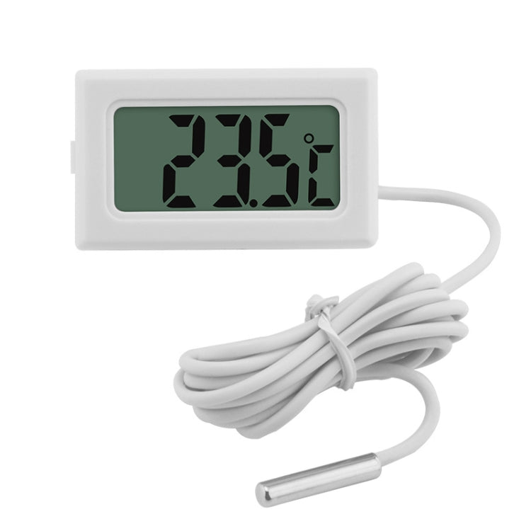 2 PCS Fish Tank Digital Thermometer Waterproof Probe Electronic Measuring Thermometer, Line Length:  2m (White) - Thermometer by PMC TechLife | Online Shopping South Africa | PMC TechLife