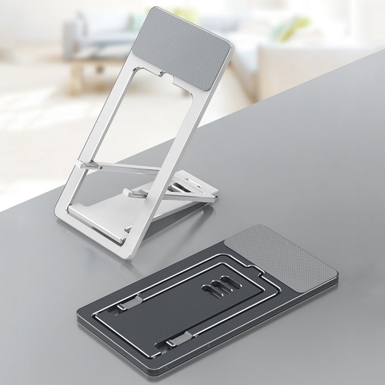 HZ10 Slim Portable Desktop Live Stand Multifunctional Folding Mobile Phone Holder(Gray) - Desktop Holder by PMC TechLife | Online Shopping South Africa | PMC TechLife