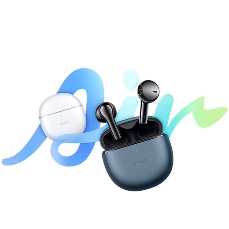 vivo TWS Air Half In-Ear Wireless Dual Microphone AI Call Noise Reduction Bluetooth Earphones(Blue) - TWS Earphone by vivo | Online Shopping South Africa | PMC Jewellery | Buy Now Pay Later Mobicred