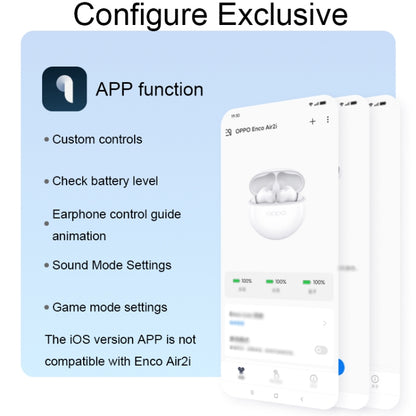 OPPO Enco Air2i In-Ear AI Call Noise Reduction Music Game Wireless Bluetooth Earphones(White) - Bluetooth Earphone by OPPO | Online Shopping South Africa | PMC Jewellery | Buy Now Pay Later Mobicred