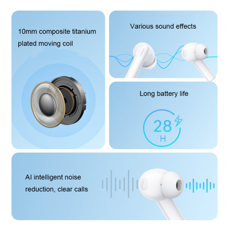 OPPO Enco Air2i In-Ear AI Call Noise Reduction Music Game Wireless Bluetooth Earphones(White) - Bluetooth Earphone by OPPO | Online Shopping South Africa | PMC Jewellery | Buy Now Pay Later Mobicred