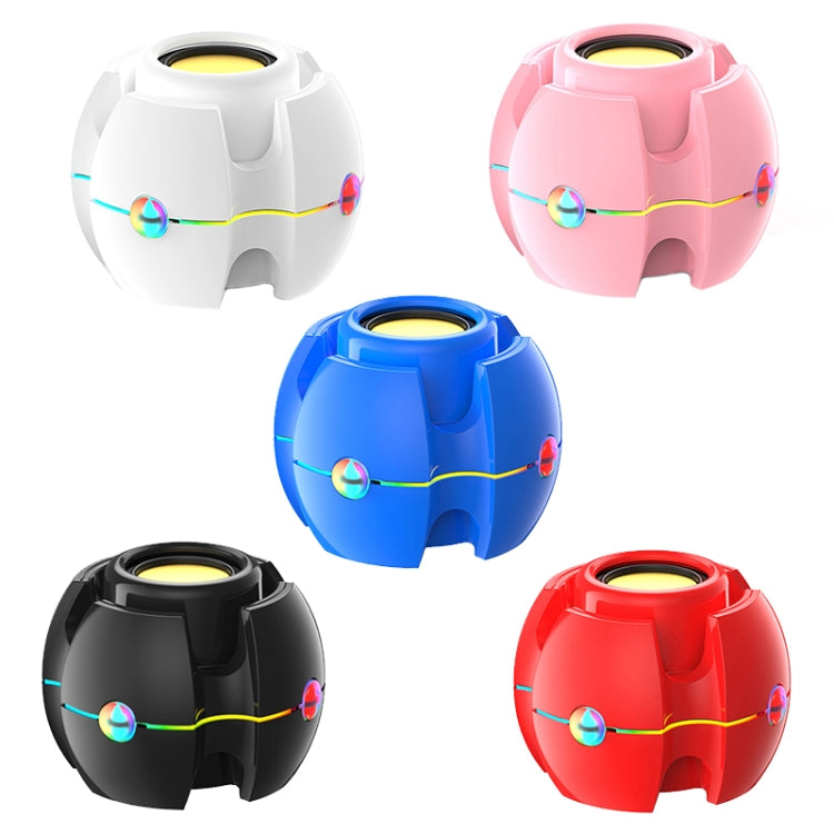 RGB Light Effect Gyro Shape Wireless Bluetooth Audio(Pink) - Mini Speaker by PMC Jewellery | Online Shopping South Africa | PMC Jewellery