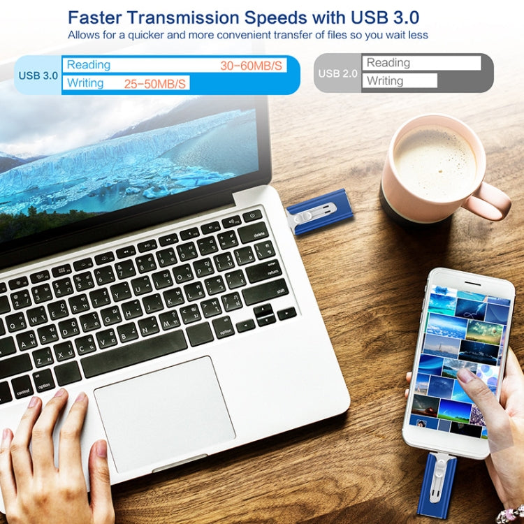 32GB Micro USB + 8 Pin + USB 2.0 3 in 1 Mobile Phone Computer U-Disk(Rose Gold) - U Disk & Card Reader by PMC TechLife | Online Shopping South Africa | PMC TechLife