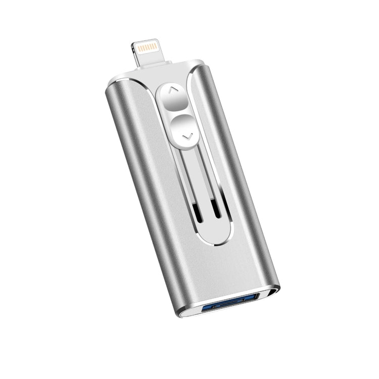 64GB Micro USB + 8 Pin + USB 2.0 3 in 1 Mobile Phone Computer U-Disk(Silver) - U Disk & Card Reader by PMC TechLife | Online Shopping South Africa | PMC TechLife