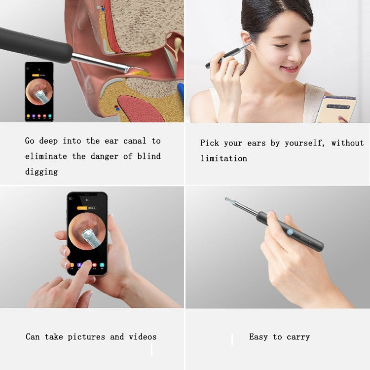 Bebird R1 High-Definition Endoscope Luminous Visual Ear Picking Tool(R1-Moon White) - Ear Care Tools by Bebird | Online Shopping South Africa | PMC Jewellery | Buy Now Pay Later Mobicred