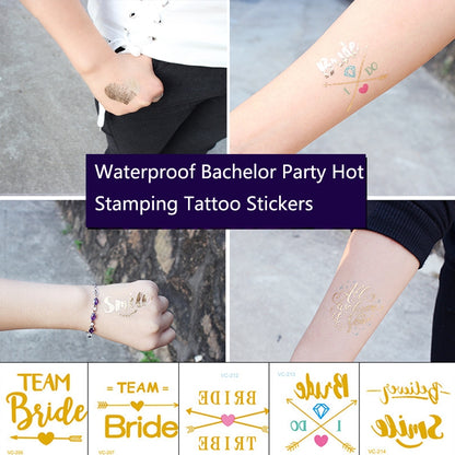 20 PCS Waterproof Bachelor Party Hot Stamping Wedding Bridal Tattoo Stickers(VC-210) - Sticker by PMC Jewellery | Online Shopping South Africa | PMC Jewellery