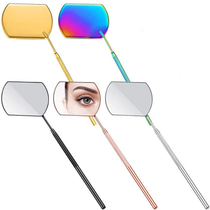 3 PCS Eyelash Extension Handheld Inspection Mirror Rectangular Lens Anti-Warping Root Anti-Fog Mirror Eyelash Mirror, Color Classification: Silver - Mirror by PMC Jewellery | Online Shopping South Africa | PMC Jewellery