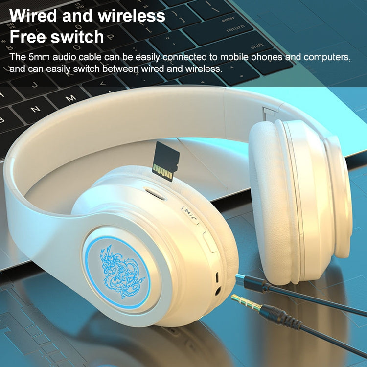 B39 Wireless Bluetooth Headset Subwoofer With Breathing Light Support TF Card(Black) - Headset & Headphone by PMC TechLife | Online Shopping South Africa | PMC TechLife | Buy Now Pay Later Mobicred
