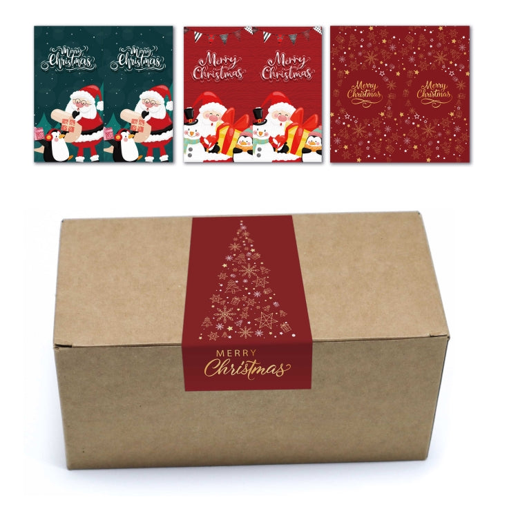 Merry Christmas Rectangular Gift Box Seal Stickers(C1) - Sticker & Tags by PMC TechLife | Online Shopping South Africa | PMC TechLife